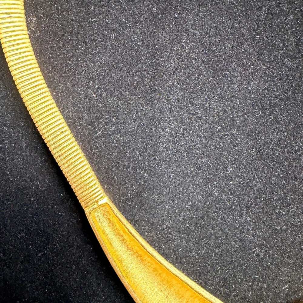 Lot of 3 Vintage Monet Vintage Gold‎ Tone Signed Necklaces 80's-90's Art Deco